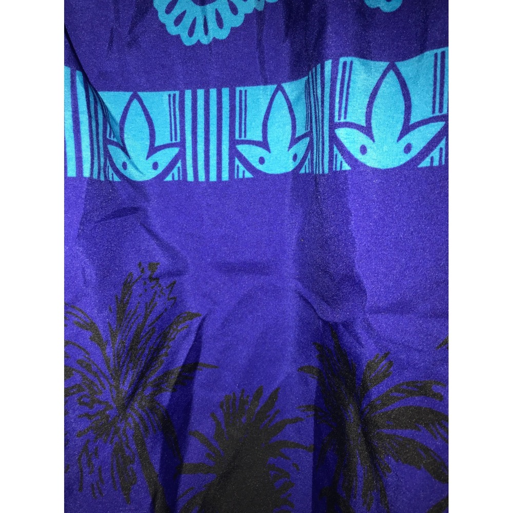 Roxy Womens S Black Strapless Tube Dress Blue Tropical Palm Print - Picture 5 of 5